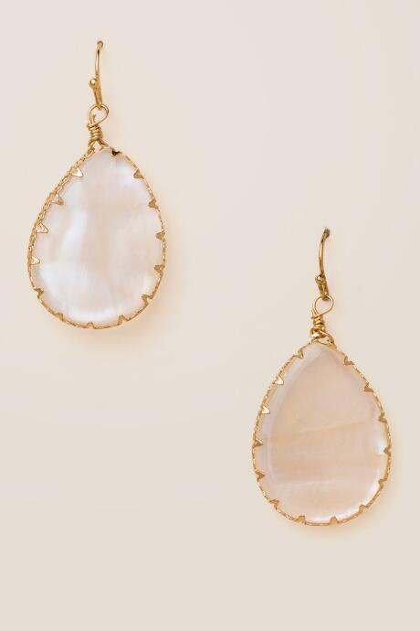 Francesca's Deborah Glass Teardrop Earrings - Iridescent