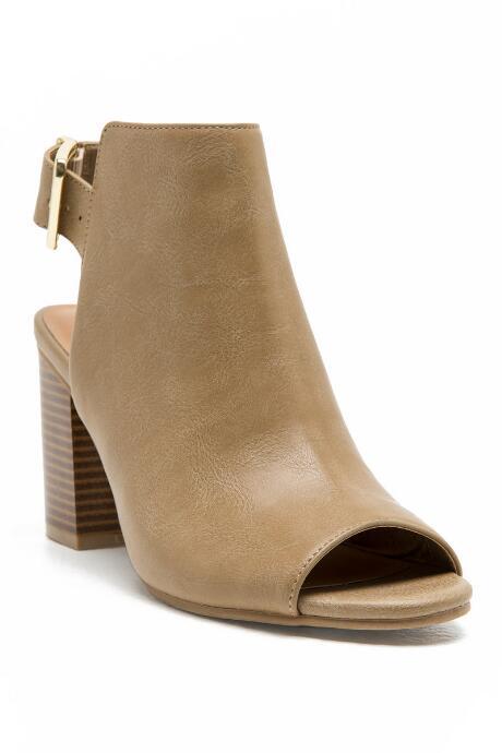 Rampage - Twixie Buckle Peep Toe Shootie - Taupe