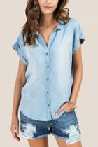 Blue Rain Mallie Pleat Back Tencel Blouse - Lite