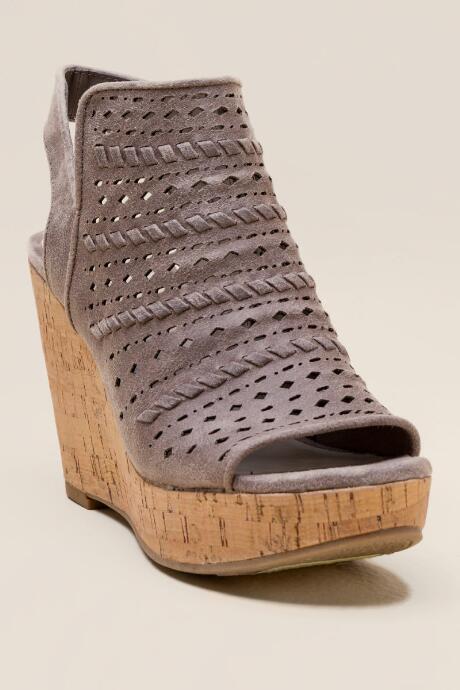 Francesca Inchess Fergalicious Kortey Cork Wedge - Taupe