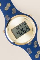 Francesca's Varadero Pineapple Digital Watch - Navy