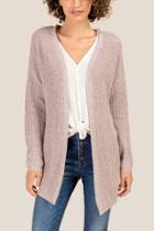 Francesca's Fifer Braided Back Cardigan - Blush