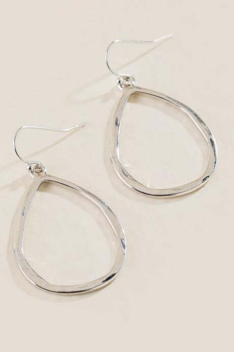 Francesca's Brielle Teardrop Earrings - Silver