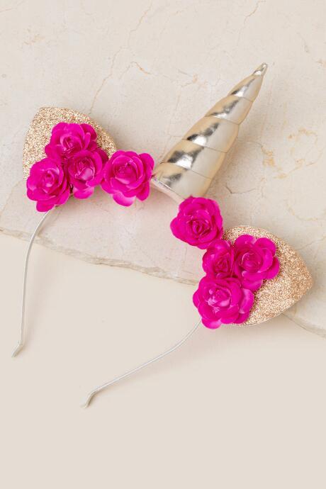 Francesca's Flower Caticorn Headband - Pink