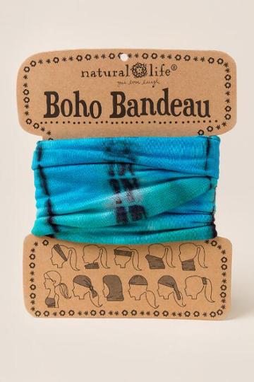 Boho Bandeau By Natural Life In Turquoise Tie Dye - Turquoise