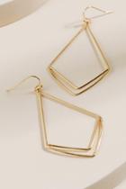 Francesca's Stassi Diamond Wire Hoops - Gold