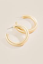 Francesca's Vicki Tube Hoop Earrings - Gold