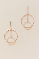 Francesca's Lucy Circle Drop Earring In Rose Gold - Rose/gold