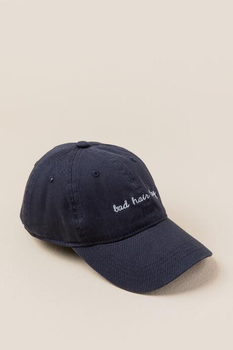 Francesca's Bad Hair Day Ball Cap - Navy
