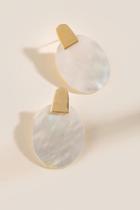 Francesca's Heather Mother Of Pearl Statement Earrings - Pearl