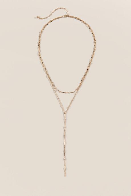 Francesca's Delaney Layered Lariat Necklace - Black