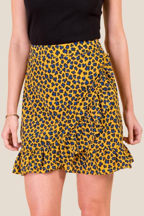 Francesca's Stassi Ruffled Mini Skirt - Mustard