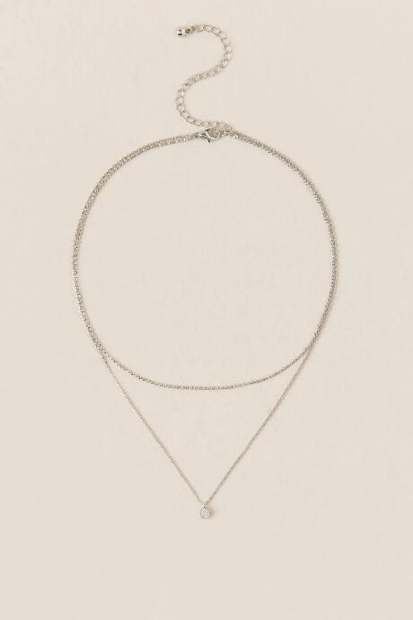 Francesca's Cordelia Cubic Zirconia Delicate Choker - Silver