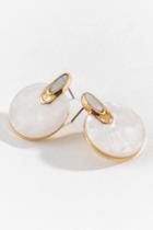 Francesca's Matilda Mini Circle Drop Earrings - Ivory