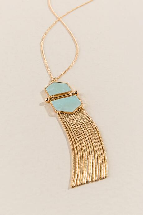 Francesca Inchess Kathleen Fringe Pendant - Mint