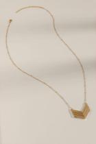 Francesca's Kaylee Small Chevron Pendant Necklace - Gold