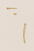Francesca's Leonie Bar Crawler Earring - Gold