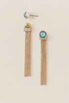 Francesca's Ramona Opal Chain Tassel Earring - Gold