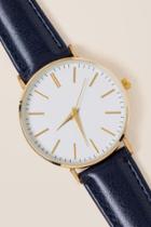 Francesca's Preston Minimalist Watch - Navy