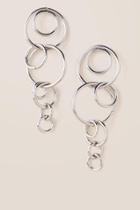 Francesca's Kelley Interlocking Circle Linear Earrings - Silver