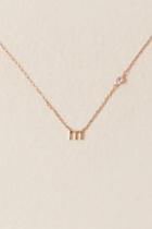 Francesca's M 14k Initial Necklace In Rose Gold - Rose/gold