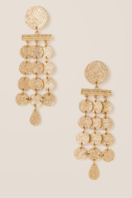 Francesca's Zosia Disc Chandelier Earring - Gold