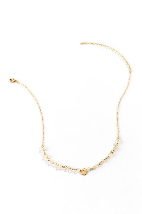 Francesca's Francine Cateye Beaded Choker - Ivory