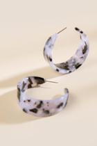 Francesca's Sia Thick Marbled Resin Hoops - White