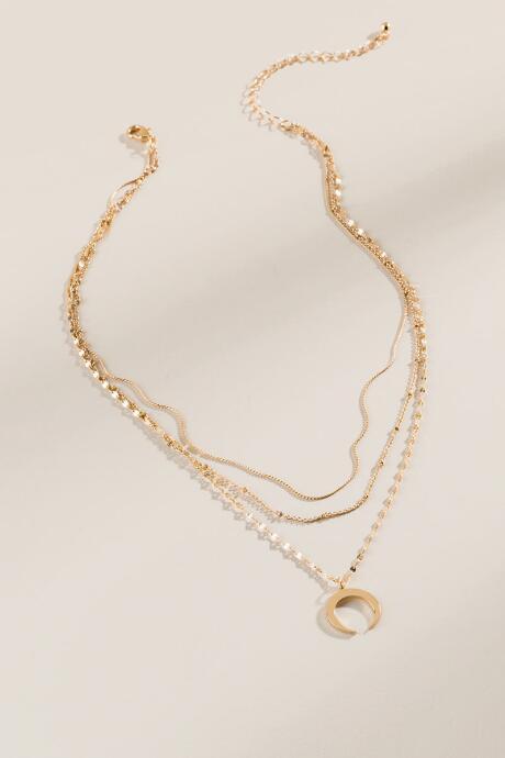 Francesca's Bethany Bullhorn Necklace - Gold