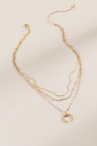 Francesca's Bethany Bullhorn Necklace - Gold