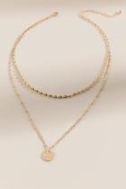 Francesca's Hayleigh Layered Coin Pendant Necklace - Gold