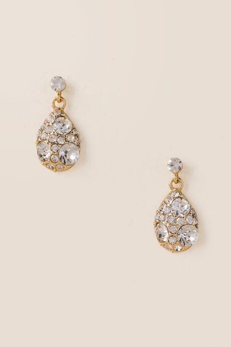 Francesca's Anaya Bundle Teardrop Earring - Crystal