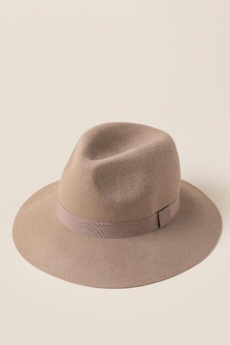 Francescas Amari Felt Panama Hat - Beige