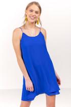 Francesca's Adalynn Double Layer Dress - Blue