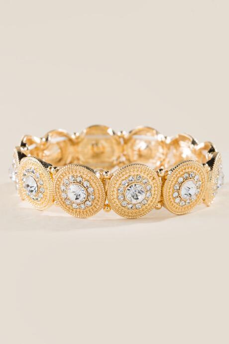 Francesca's Amaya Stretch Bracelet - Crystal
