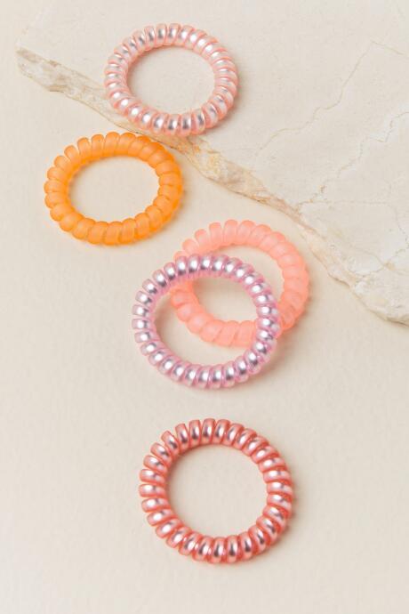 Francescas Brittani Hair Coil Set - Pink