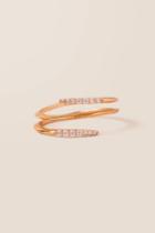 Francesca's Sarah Cubic Zirconia Coil Ring - Gold