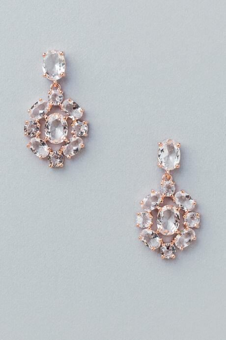 Francescas Irina Glass Chandelier Earrings - Crystal