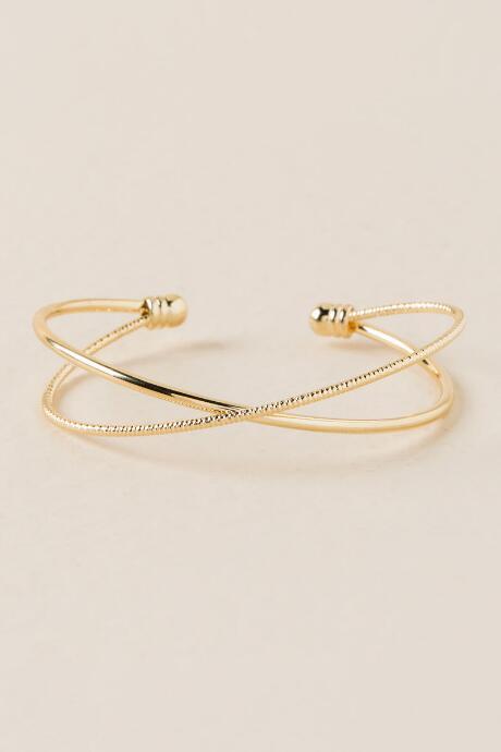 Francesca's Kendall Criss Cross Bracelet - Gold
