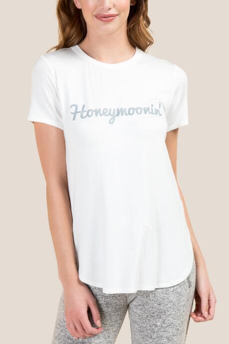 Francesca's Honeymoonin' Graphic Tee - White