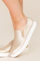 Francesca's Carley Delicate Stone Anklet - White