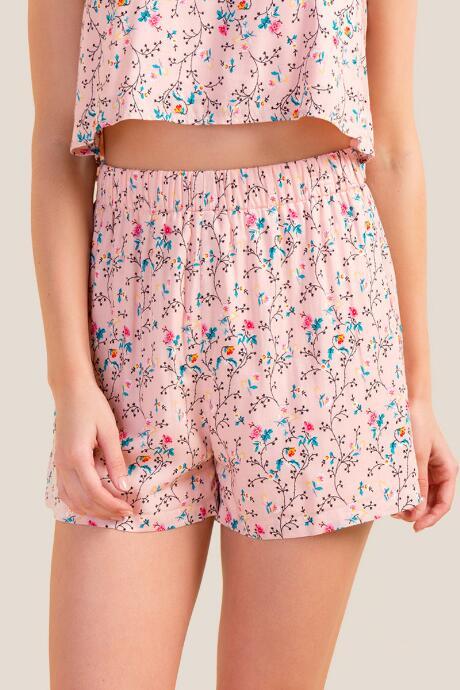 Francesca's Patrice Floral Shorts - Blush