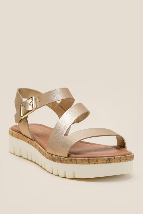 Francesca Inchess Indigo Rd Flatform Sandal - Gold