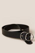Francesca's Trisha Double Circle Belt - Black