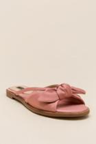 Kensie Major Satin Bow Slide Sandal - Blush