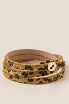 Francesca's Millicent Leopard Wrap Bracelet - Leopard