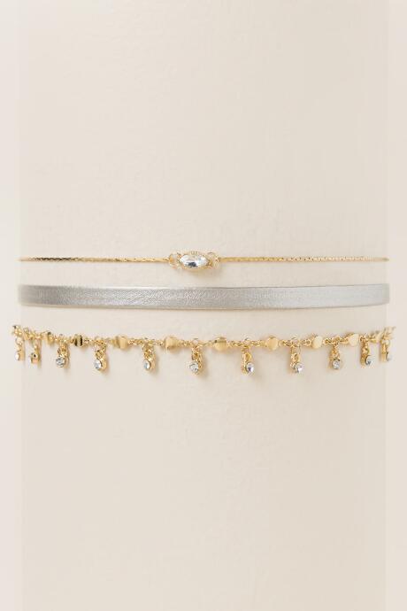 Francesca's Karenina Choker Set - Mixed Plating