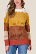 Francesca's Ava Ombre Pullover Sweater - Cinnamon