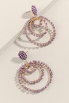 Francesca's Sasha Beaded Circle Drop Earrings - Lavender