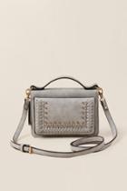 Francesca's Payton Braided Crossbody - Gray